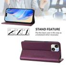 For iPhone 13 mini RC01 Dual-Folded Magnetic Suction RFID Leather Phone Case(Violet) - 2