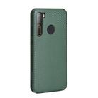 For HTC Desire 20 Pro Carbon Fiber Texture Horizontal Flip TPU + PC + PU Leather Case with Card Slot(Green) - 3