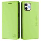 For iPhone 11 RC01 Dual-Folded Magnetic Suction RFID Leather Phone Case(Grass Green) - 2