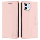 For iPhone 11 RC01 Dual-Folded Magnetic Suction RFID Leather Phone Case(Pink) - 2