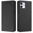 For iPhone 11 RC01 Dual-Folded Magnetic Suction RFID Leather Phone Case(Black) - 2