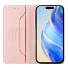 For iPhone X / XS RC01 Dual-Folded Magnetic Suction RFID Leather Phone Case(Pink) - 3