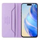 For iPhone X / XS RC01 Dual-Folded Magnetic Suction RFID Leather Phone Case(Light Purple) - 3