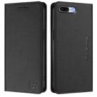 For iPhone 7 Plus / 8 Plus RC01 Dual-Folded Magnetic Suction RFID Leather Phone Case(Black) - 2