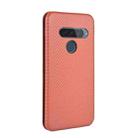 For LG G8s ThinQ Carbon Fiber Texture Horizontal Flip TPU + PC + PU Leather Case with Card Slot(Brown) - 3