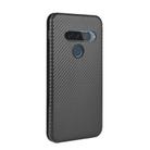 For LG G8s ThinQ Carbon Fiber Texture Horizontal Flip TPU + PC + PU Leather Case with Card Slot(Black) - 3