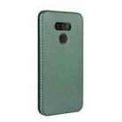 For LG Harmony 4 Carbon Fiber Texture Horizontal Flip TPU + PC + PU Leather Case with Card Slot(Green) - 3