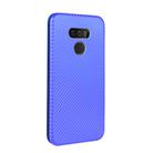 For LG Harmony 4 Carbon Fiber Texture Horizontal Flip TPU + PC + PU Leather Case with Card Slot(Blue) - 3