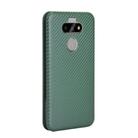 For LG K31 Carbon Fiber Texture Horizontal Flip TPU + PC + PU Leather Case with Card Slot(Green) - 3