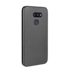 For LG K40S Carbon Fiber Texture Horizontal Flip TPU + PC + PU Leather Case with Card Slot(Black) - 3