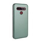 For LG K41S / K51S Carbon Fiber Texture Horizontal Flip TPU + PC + PU Leather Case with Card Slot(Green) - 3