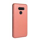 For LG K50S Carbon Fiber Texture Horizontal Flip TPU + PC + PU Leather Case with Card Slot(Brown) - 3