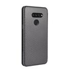 For LG K50S Carbon Fiber Texture Horizontal Flip TPU + PC + PU Leather Case with Card Slot(Black) - 2