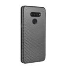 For LG K50S Carbon Fiber Texture Horizontal Flip TPU + PC + PU Leather Case with Card Slot(Black) - 2