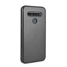 For LG K61 / Q61 Carbon Fiber Texture Horizontal Flip TPU + PC + PU Leather Case with Card Slot(Black) - 3