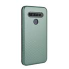 For LG K61 / Q61 Carbon Fiber Texture Horizontal Flip TPU + PC + PU Leather Case with Card Slot(Green) - 3