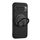 For Google Pixel 9 / Pixel 9 Pro ViLi TCY Series Kevlar Leather Texture Rotating Holder Phone Case(Black) - 2