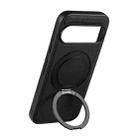 For Google Pixel 9 / Pixel 9 Pro ViLi TCY Series Kevlar Leather Texture Rotating Holder Phone Case(Black) - 3