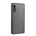 For LG Velvet Carbon Fiber Texture Horizontal Flip TPU + PC + PU Leather Case with Card Slot(Black) - 3