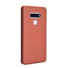 For LG Style 3 L-41 Carbon Fiber Texture Horizontal Flip TPU + PC + PU Leather Case with Card Slot(Brown) - 2