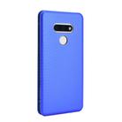 For LG Style 3 L-41 Carbon Fiber Texture Horizontal Flip TPU + PC + PU Leather Case with Card Slot(Blue) - 3