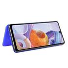 For LG Stylo 6 Carbon Fiber Texture Horizontal Flip TPU + PC + PU Leather Case with Card Slot(Blue) - 4