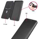 For LG Stylo 6 Carbon Fiber Texture Horizontal Flip TPU + PC + PU Leather Case with Card Slot(Blue) - 6