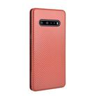 For LG V60 ThinQ 5G Carbon Fiber Texture Horizontal Flip TPU + PC + PU Leather Case with Card Slot(Brown) - 2