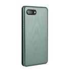 For BlackBerry KEY2 Carbon Fiber Texture Horizontal Flip TPU + PC + PU Leather Case with Card Slot(Green) - 2