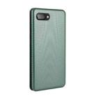 For BlackBerry KEY2 Carbon Fiber Texture Horizontal Flip TPU + PC + PU Leather Case with Card Slot(Green) - 3