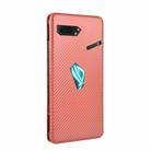 For Asus ROG Phone II Carbon Fiber Texture Horizontal Flip TPU + PC + PU Leather Case with Card Slot(Brown) - 3