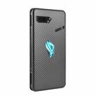 For Asus ROG Phone II Carbon Fiber Texture Horizontal Flip TPU + PC + PU Leather Case with Card Slot(Black) - 3