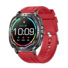 ET492 1.43 inch AMOLED Screen Silicone Strap Smart Watch Supports ECG/Blood Sugar Monitoring(Red) - 1