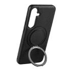 For Samsung Galaxy S24+ 5G ViLi TCY Series Kevlar Leather Texture Rotating Holder Phone Case(Black) - 3