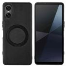 For Sony Xperia 10 VI ViLi TCY Series Kevlar Leather Texture Rotating Holder Phone Case(Black) - 1