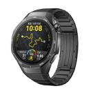 For Huawei Watch GT 5 Pro 46mm Push Folding Clasp Titanium Watch Band(Black) - 1