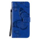 For Xiaomi Redmi 9 3D Butterflies Embossing Pattern Horizontal Flip Leather Case with Holder & Card Slot & Wallet & Lanyard(Blue) - 2