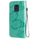 For Xiaomi Redmi 10X 5G / 10X Pro 5G 3D Butterflies Embossing Pattern Horizontal Flip Leather Case with Holder & Card Slot & Wallet & Lanyard(Green) - 3