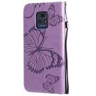 For Xiaomi Redmi 10X 5G / 10X Pro 5G 3D Butterflies Embossing Pattern Horizontal Flip Leather Case with Holder & Card Slot & Wallet & Lanyard(Purple) - 3