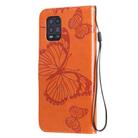 For Xiaomi Mi 10 Lite 5G 3D Butterflies Embossing Pattern Horizontal Flip Leather Case with Holder & Card Slot & Wallet & Lanyard(Orange) - 2