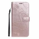 For Xiaomi Mi 10 Lite 5G 3D Butterflies Embossing Pattern Horizontal Flip Leather Case with Holder & Card Slot & Wallet & Lanyard(Rose Gold) - 2