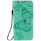 For Huawei Enjoy Z 3D Butterflies Embossing Pattern Horizontal Flip Leather Case with Holder & Card Slot & Wallet & Lanyard(Green) - 2