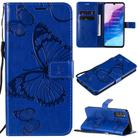 For Huawei Enjoy Z 3D Butterflies Embossing Pattern Horizontal Flip Leather Case with Holder & Card Slot & Wallet & Lanyard(Blue) - 1