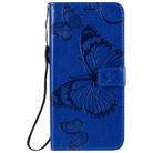 For Huawei Enjoy Z 3D Butterflies Embossing Pattern Horizontal Flip Leather Case with Holder & Card Slot & Wallet & Lanyard(Blue) - 2