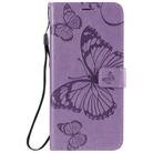 For Huawei Enjoy Z 3D Butterflies Embossing Pattern Horizontal Flip Leather Case with Holder & Card Slot & Wallet & Lanyard(Purple) - 1