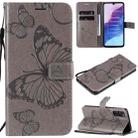 For Huawei Enjoy Z 3D Butterflies Embossing Pattern Horizontal Flip Leather Case with Holder & Card Slot & Wallet & Lanyard(Grey) - 1