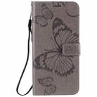 For Huawei Enjoy Z 3D Butterflies Embossing Pattern Horizontal Flip Leather Case with Holder & Card Slot & Wallet & Lanyard(Grey) - 1