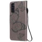 For Huawei Enjoy Z 3D Butterflies Embossing Pattern Horizontal Flip Leather Case with Holder & Card Slot & Wallet & Lanyard(Grey) - 2
