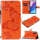 For Huawei Enjoy Z 3D Butterflies Embossing Pattern Horizontal Flip Leather Case with Holder & Card Slot & Wallet & Lanyard(Orange) - 1