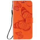 For Huawei Enjoy Z 3D Butterflies Embossing Pattern Horizontal Flip Leather Case with Holder & Card Slot & Wallet & Lanyard(Orange) - 2
